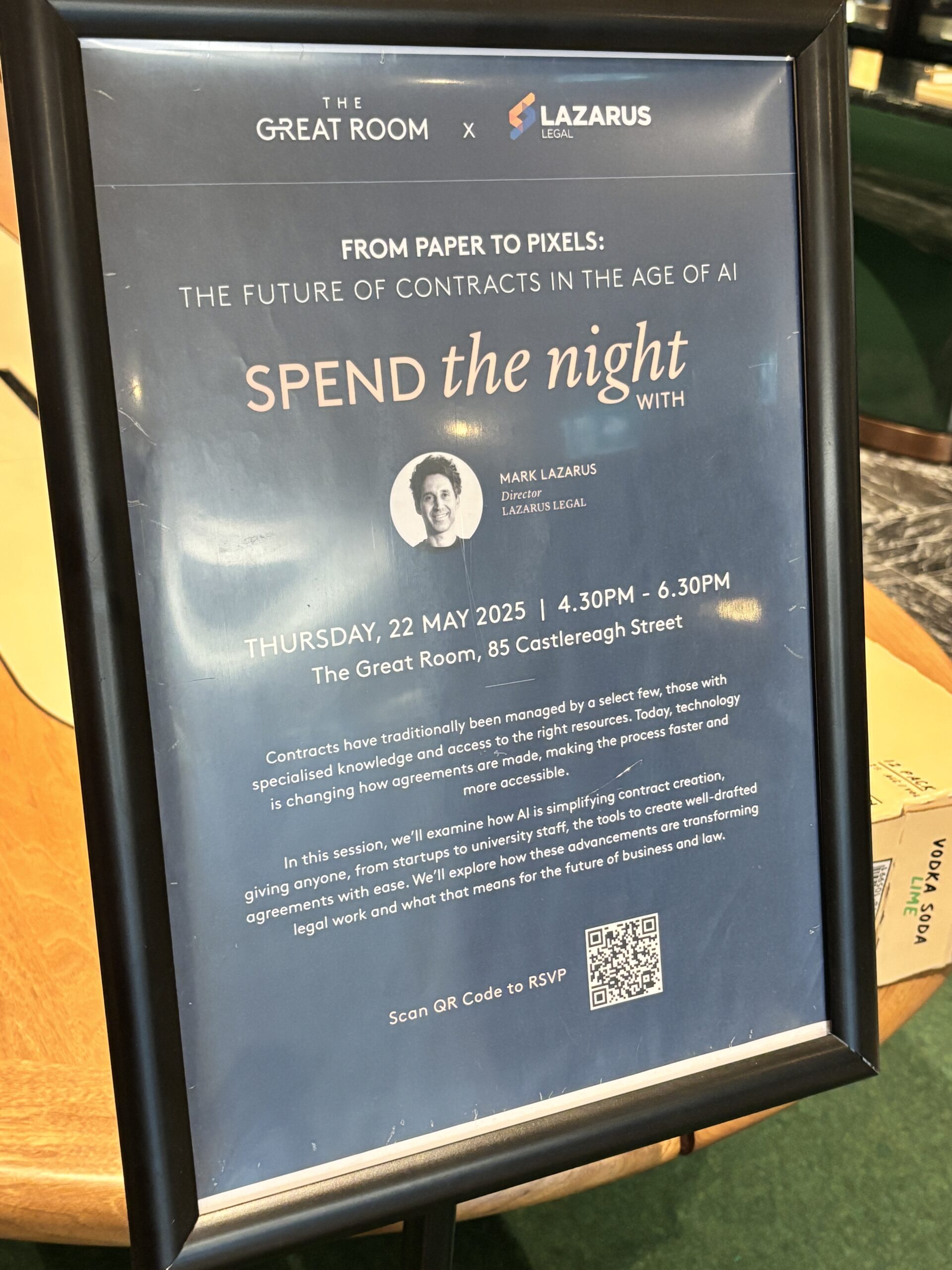 From Paper to Pixels event poster at The Great Room, May 2025