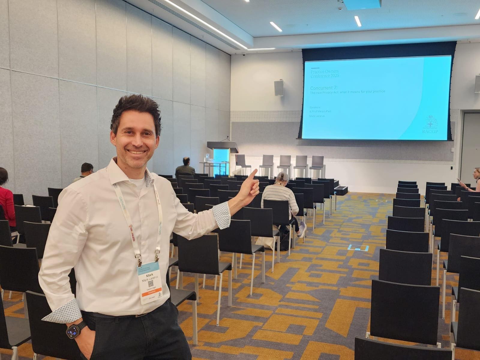 Mark Lazarus presenting at the RACGP Practice Owners Conference, May 2025