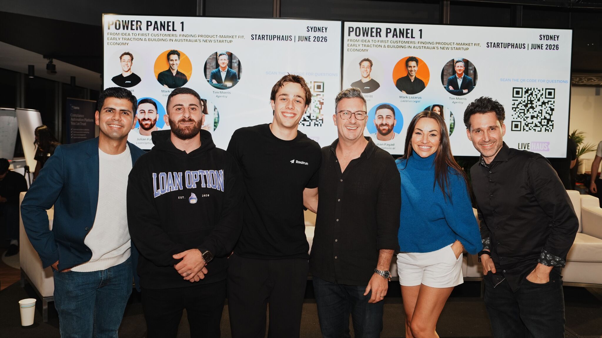Mark Lazarus with Sydney founders at StartupHaus, June 2026